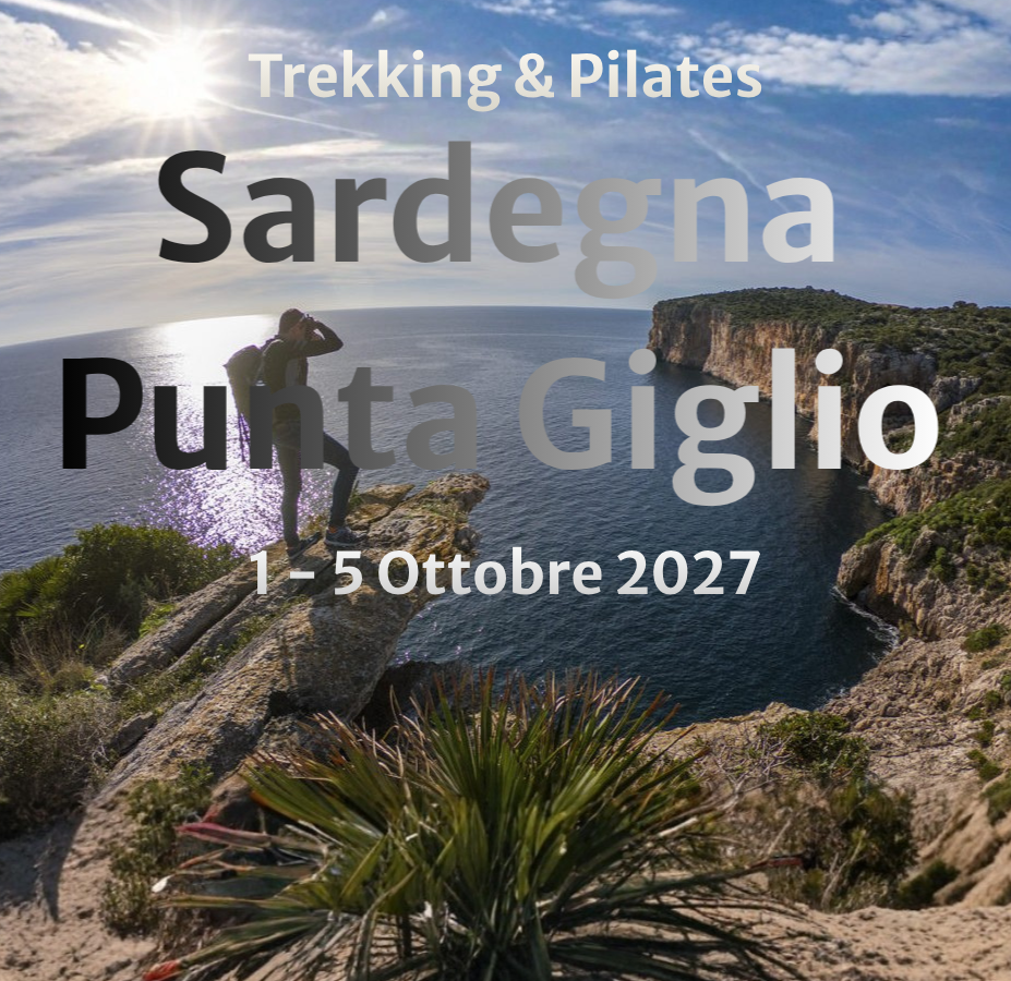 pilates e trekking a Punta Giglio vicino ad Alghero in provincia di Sassari in Sardegna dal'1 al 5 ottobre 2027